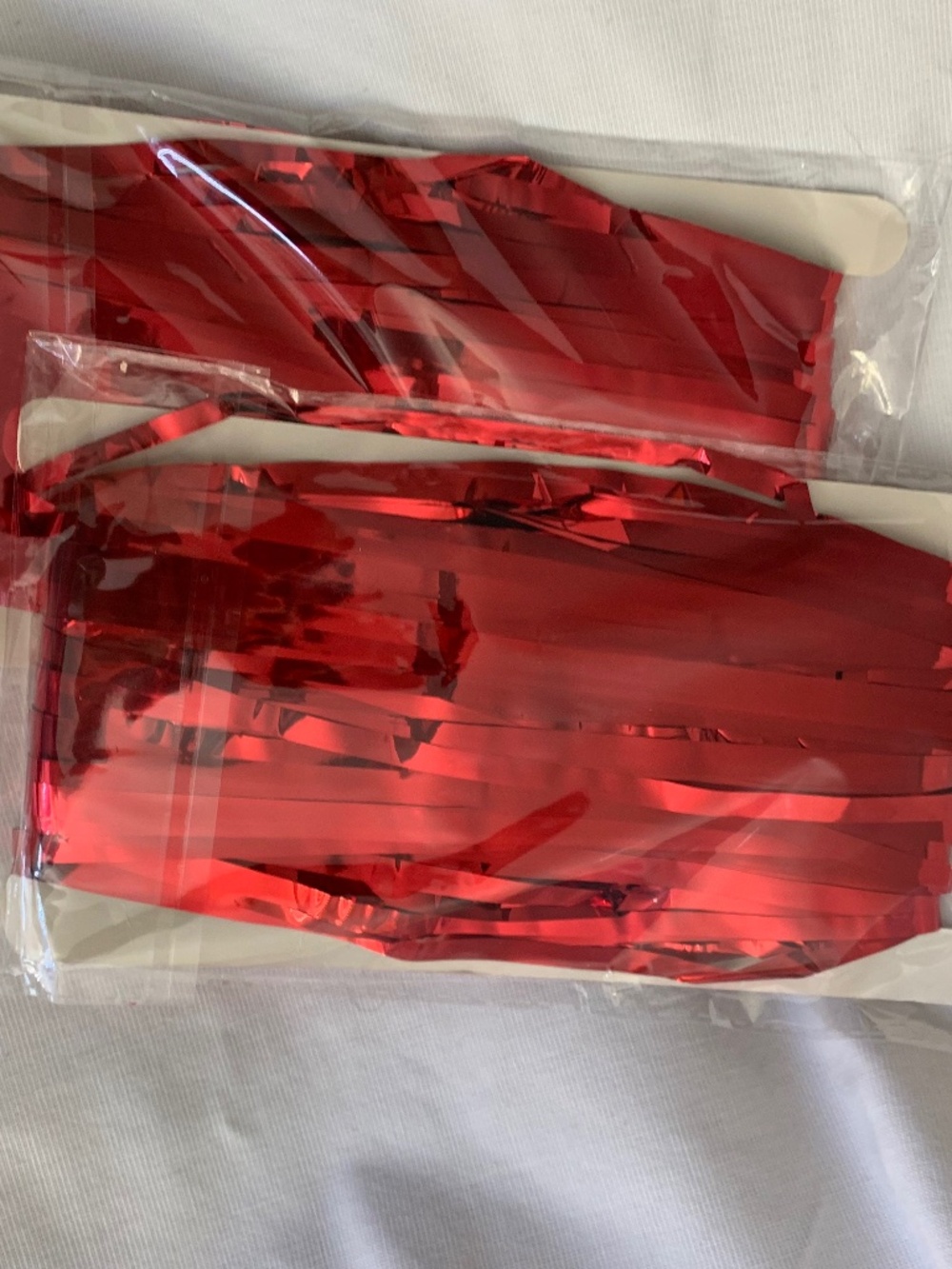 Red Fringe Curtain 2 pack